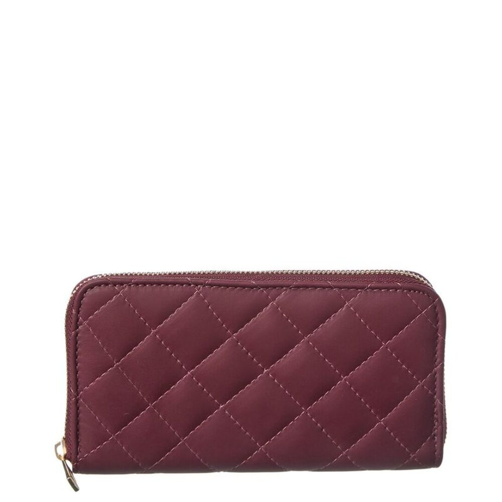 Persaman New York Quincy Quilted Leather Wallet, Red